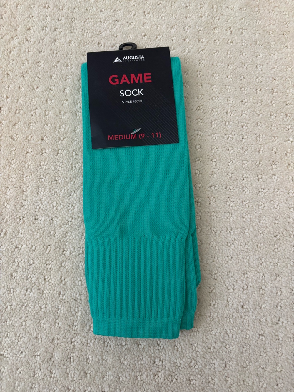 Youth Athletic Game Crew Socks Teal - Sports Baseball Soccer - Size Medium 9-11